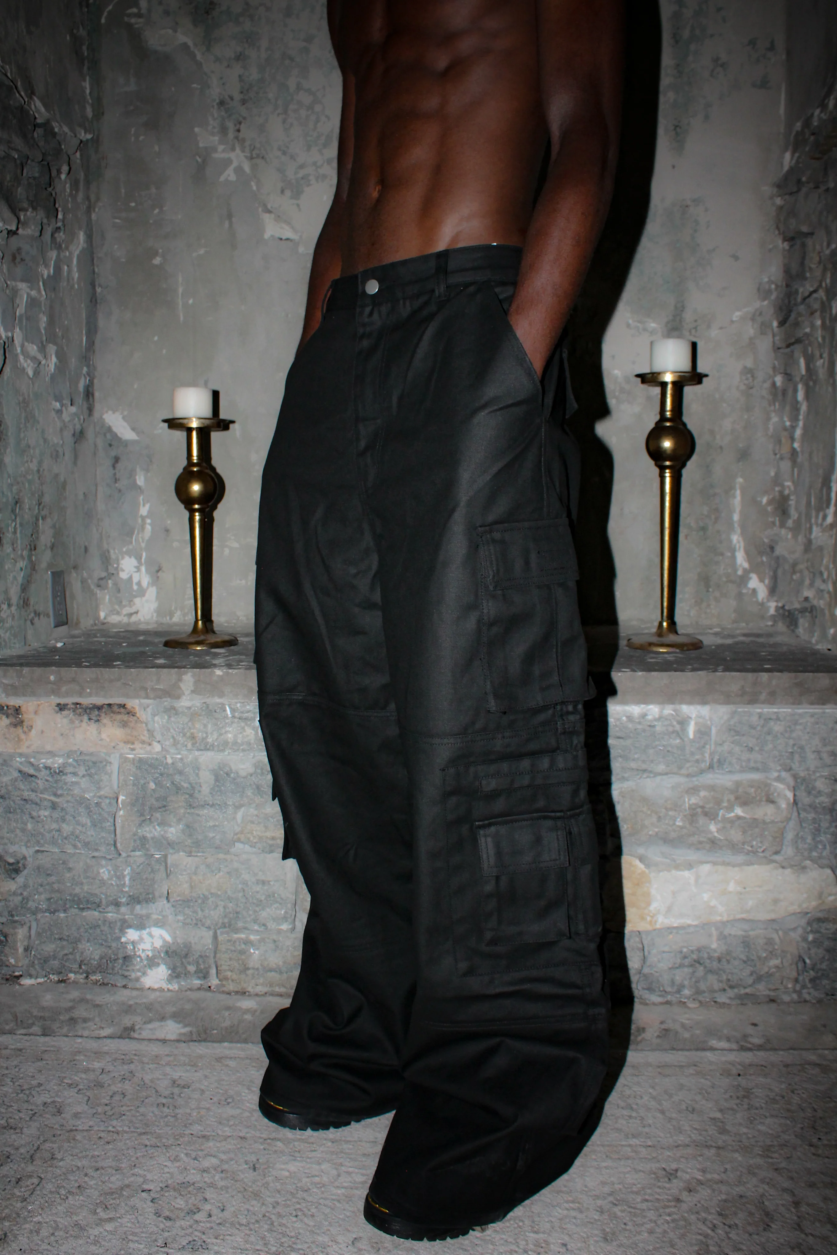 WAXED CARGO PANTS - Image 6